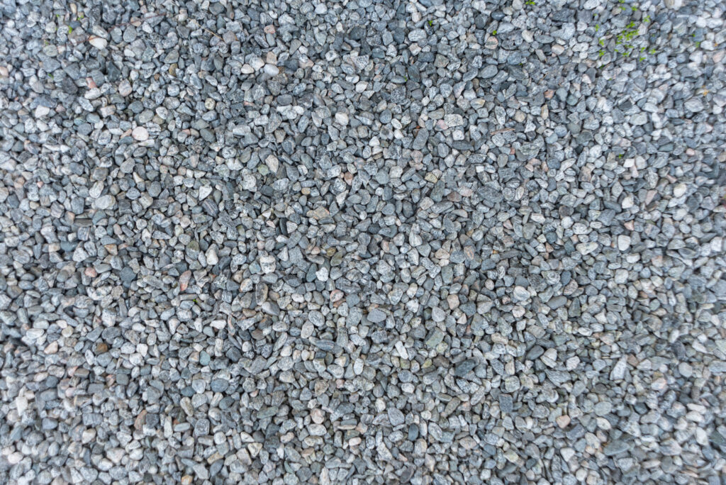 Crushed Gravel Aggregate Material Used for Driveways and Base Layers